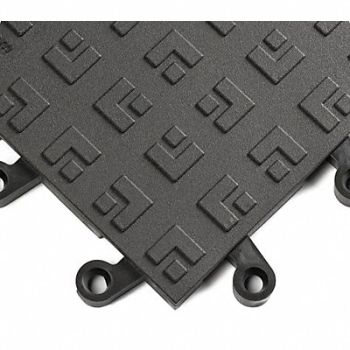 WEARWELL Antifatigue Tiles Black 18 x 18 PK10, 2RPR9