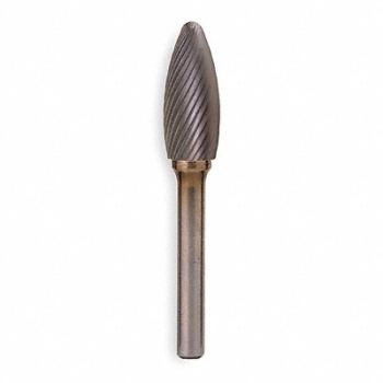 WIDIA METAL REMOVAL Carbide Bur Flame 5/16 Single Cut SH-2, 6KJG3
