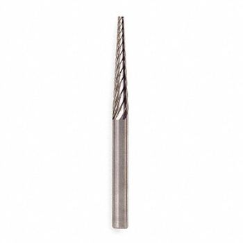 WIDIA METAL REMOVAL Carbide Bur Pointed Tree 1/4 Single Cut, 6KJF9