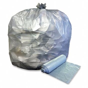 ABILITY ONE Trash Bag 56 gal Gray PK100, 2RRC4