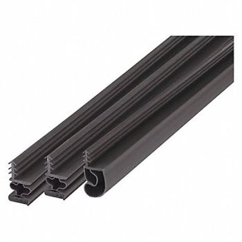 GRAINGER APPROVED Steel Door Weatherstrip Magnetic Brown, 2RRP2