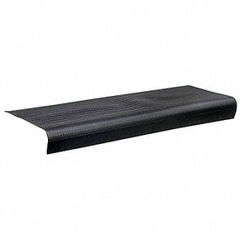 GRAINGER APPROVED Stair Tread Cover Black 24in W Vinyl, 2RRX6