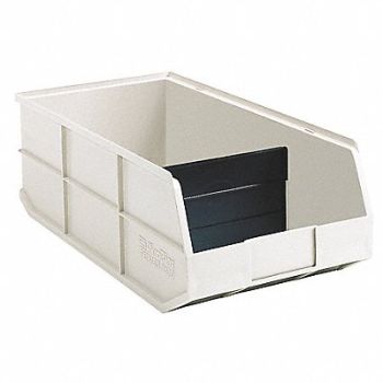 AKRO-MILS Shelf Bin Beige Indstr Grd Poly 7 in, 2RV54