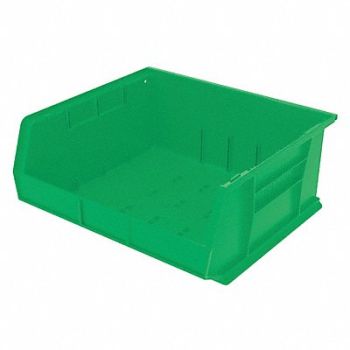 AKRO-MILS F8696 Hang and Stack Bin Green Plastic 7 in, 2RV72