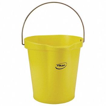 VIKAN F8439 Hygienic Bucket 3 1/4 gal Yellow, 2RVY7