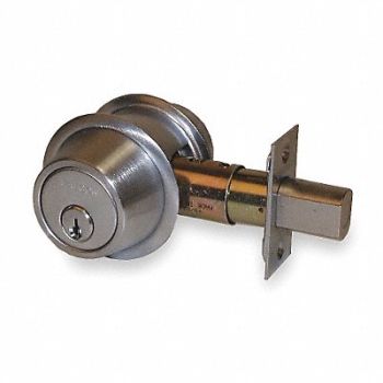 FALCON LOCK Deadbolt HD Satin Chrome SFIC Not Incl., 36Z113