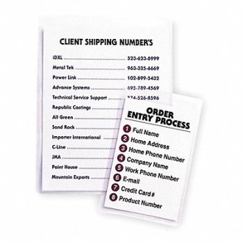 C-LINE PRODUCTS Self Adhesive Holder 9x12 PK50, 2TDC5