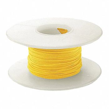 OK INDUSTRIES Wire Wrapping Wire 30 AWG Yel 100ft, 2TDX7