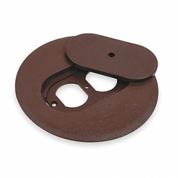 STEEL CITY Floor Box Cover Round 6 in Brown, 2TDZ9