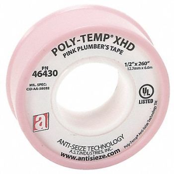 ANTI-SEIZE TECHNOLOGY Thread Sealant Tape 1/2 W Pink, 2TE53