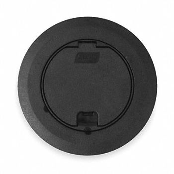STEEL CITY Floor Box Cover Round 6-3/4 in Black, 2TEC1