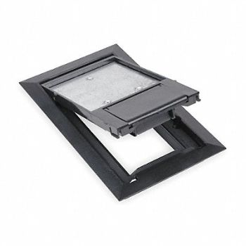 STEEL CITY Floor Box Cover 8-1/8 in Black, 2TEC4
