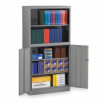 TENNSCO Bookcase Storage Cabinet Medium Gray, 2TER1