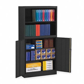 TENNSCO Bookcase Storage Cabinet Black, 2TER6