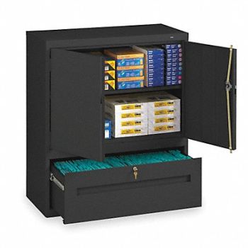 TENNSCO Lateral File Drawer Cabinet 1 Shelf Blk, 2TET7