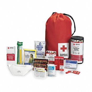 AMERICAN RED CROSS Emergency Preparedness Backpack Red, 2TUU2