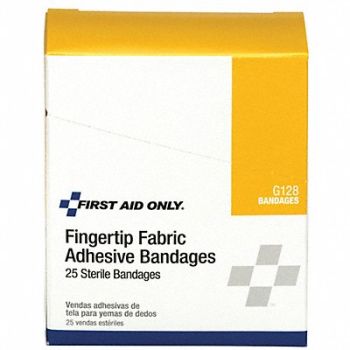 FIRST AID ONLY Fingertip Bandage Fabric PK25, 2TUV6