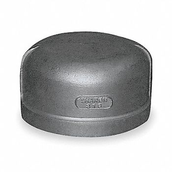 GRAINGER APPROVED Round Cap 316L SS 2 1/2 in Female NPT, 2TV62