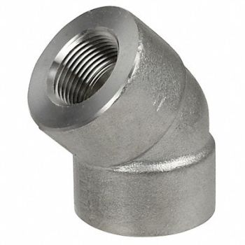GRAINGER APPROVED 45 Elbow 316 SS 1 in FNPT Class 3000, 2TY97