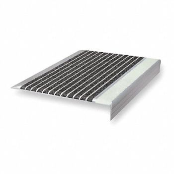 WOOSTER Stair Tread Black 36in W Extruded Alum, 2TVC1
