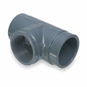 GRAINGER APPROVED Tee 1/2 in Schedule 80 PVC Gray, 2TVH8