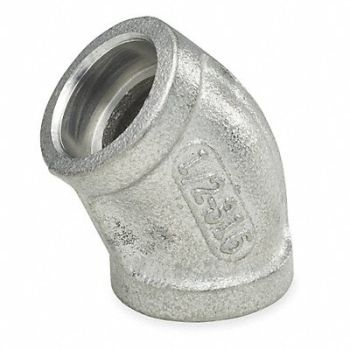 GRAINGER APPROVED 45 Elbow 304 SS 1 in Pipe Size Socket, 2UB99