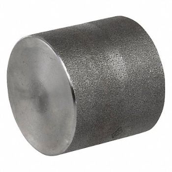 GRAINGER APPROVED Round Cap 304 SS 1 in Pipe Size FNPT, 2UA47