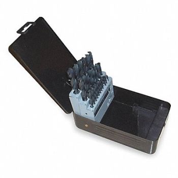 WESTWARD Screw Machine Drill Bit Set 21pc HSS, 2UFD2