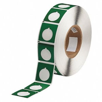 BRADY Push Button Label Green Polyester, 2UPJ2