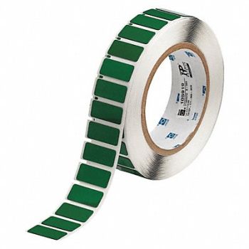 BRADY Label Green Glossy Polyester 1 in W, 2UPK3