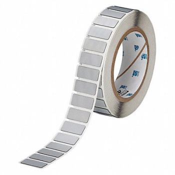 BRADY Label Silver Glossy Polyester 1 in W, 2UPK4