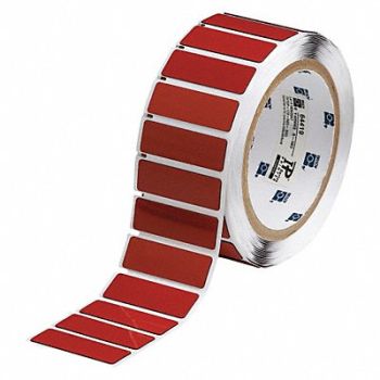 BRADY Label Red Glossy Polyester 1-3/4 in W, 2UPK7