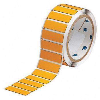 BRADY Label Yellow Glossy Polyester 1-3/4 In W, 2UPK8