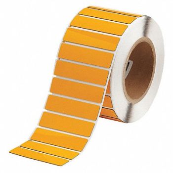 BRADY Label Yellow Glossy Polyester 3 in W, 2UPN7