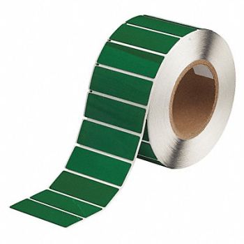 BRADY Label Green Glossy Polyester 3 in W, 2UPP2