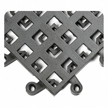 WEARWELL Interlock Drainage Mat Gray 18 x18 PK10, 2UYC1