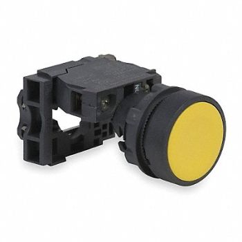 SCHNEIDER ELECTRIC H7077 Non-Illum Push Button 22mm 1NO Yellow, 2UZA6