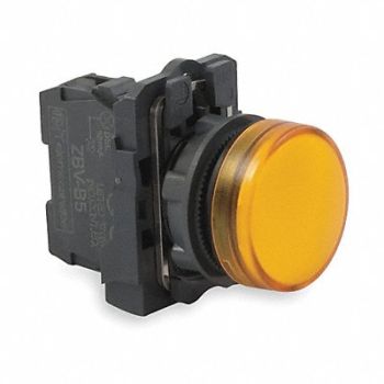 SCHNEIDER ELECTRIC Pilot Light LED Yellow 22mm 24VAC/DC, 2UZC5