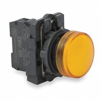 SCHNEIDER ELECTRIC Pilot Light LED Orange 22mm 110-120VAC, 2UZC6