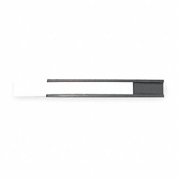 GRAINGER APPROVED Label Holder Dark Brown C-Channel PK25, 2VAK2