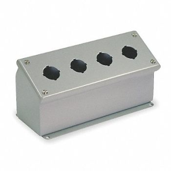 WIEGMANN Pushbutton Enclosure 30mm 4 Holes Steel, 2VB57