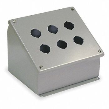 WIEGMANN Pushbutton Enclosure 30mm 6 Holes Steel, 2VB58