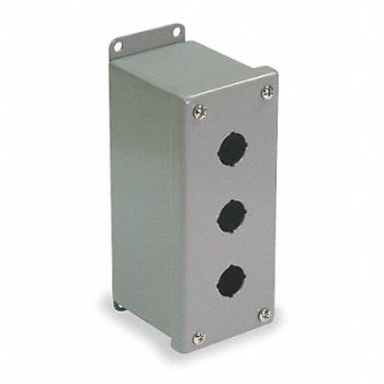 WIEGMANN Pushbutton Enclosure 22mm 3 Holes Steel, 2VB61