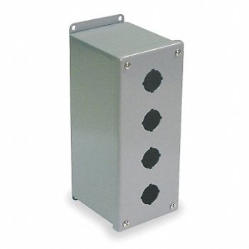 WIEGMANN Pushbutton Enclosure 22mm 4 Holes Steel, 2VB62