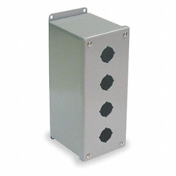 WIEGMANN Pushbutton Enclosure 30mm 4 Holes Steel, 2VB68