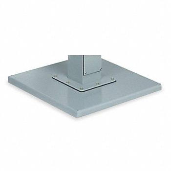 WIEGMANN Pedestal Base 24x24 Sq In Steel Gray, 2VE10