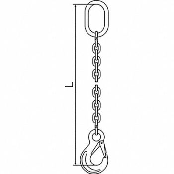 PEWAG Chain Sling G120 SOS Alloy Steel 10 ft L, 2VCK8