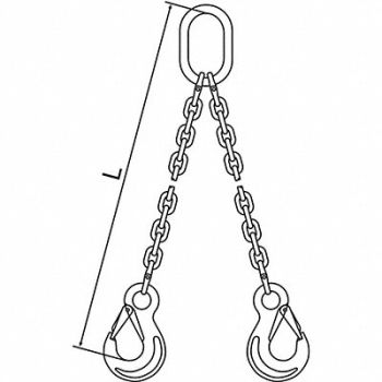 PEWAG Chain Sling G63 DOS Stnless Stl 10 ft L, 2VCU7