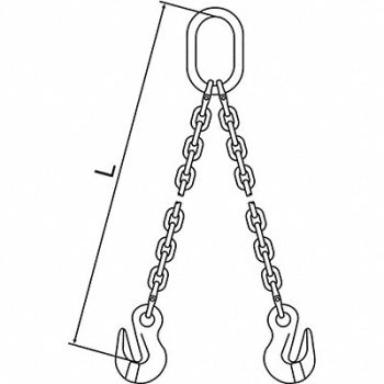 PEWAG Chain Sling G120 DOG Alloy Steel 10 ft L, 2VCL4