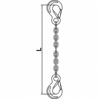 PEWAG Chain Sling G63 SSS Stnless Stl 10 ft L, 2VCT5